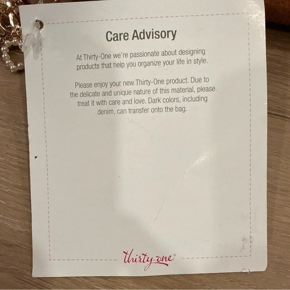 Thirty One All About The Benjamins Diamond Tan Straw Wallet Wristlet Jewell New - Picture 9 of 13